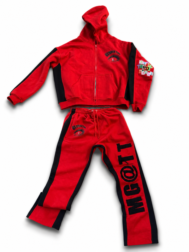 Mg@TT Plain Red Sweatsuit