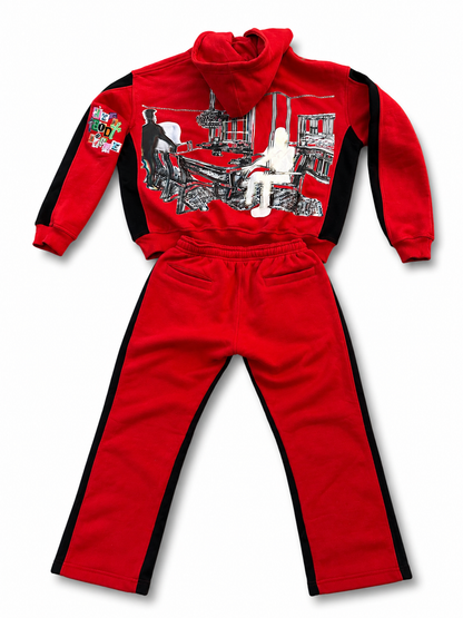 Mg@TT Plain Red Sweatsuit