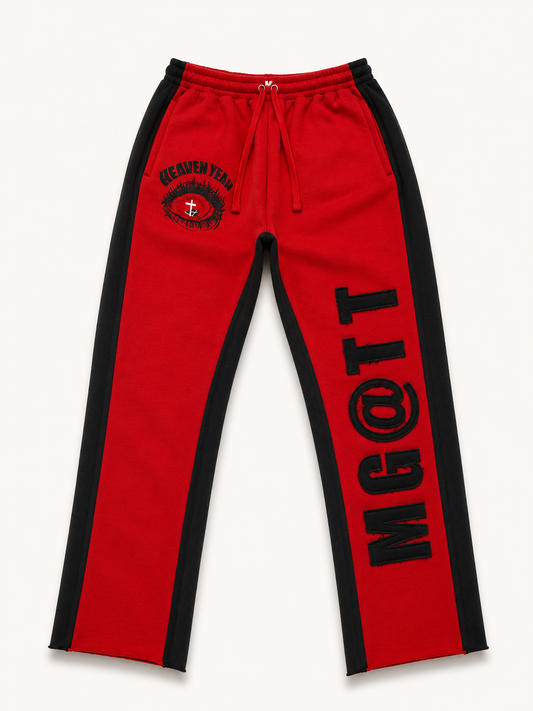 Mg@TT Plain Red Sweatpants