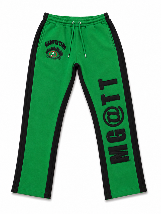 Mg@TT Plain Green Sweatpants