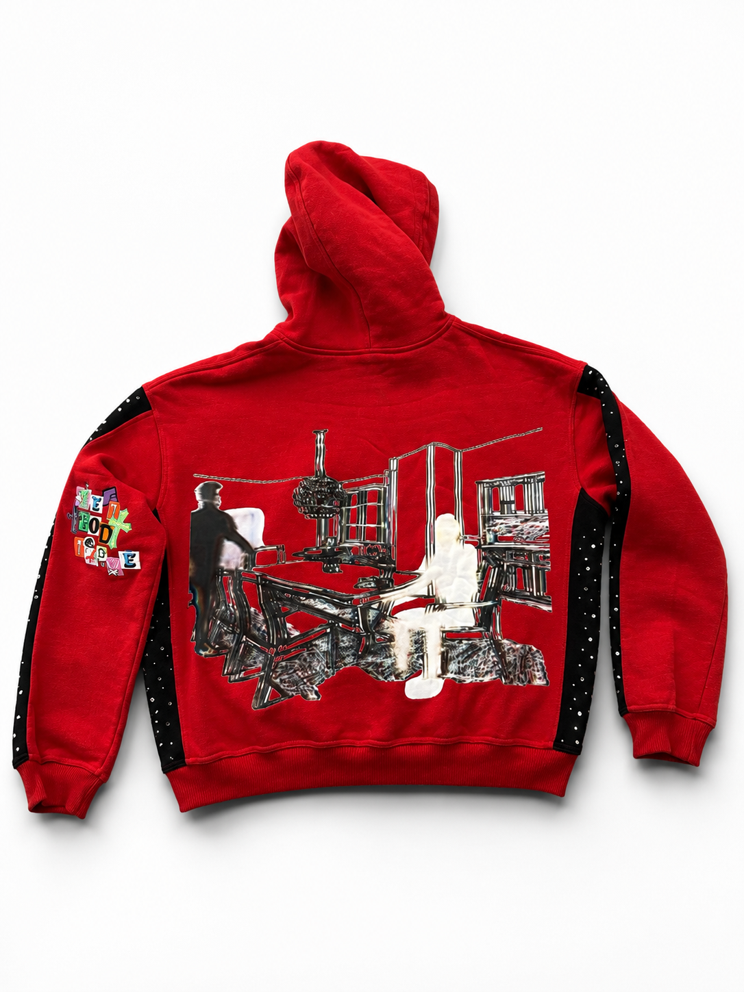 Mg@TT Rhinestone Red Hoodie