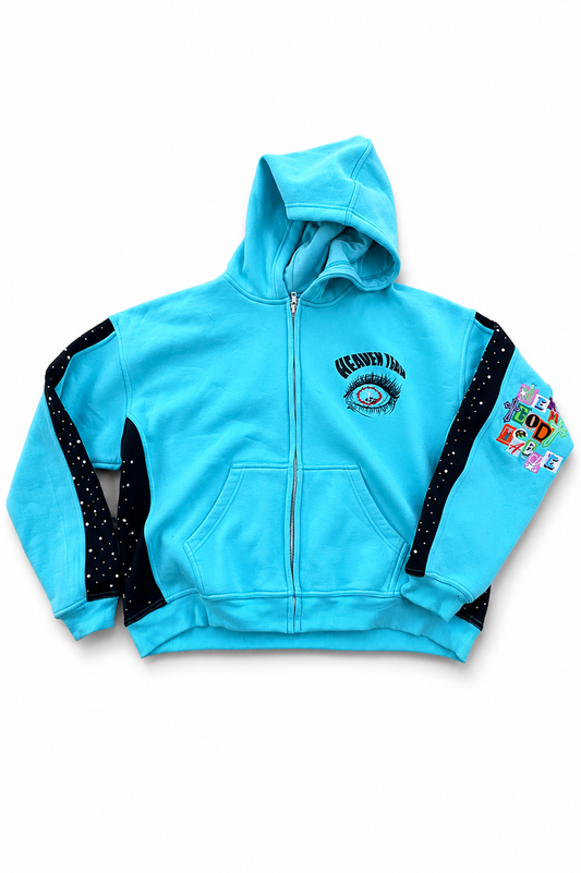 Mg@TT RHINESTONE Blue Hoodie