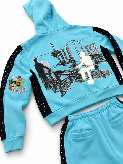 Mg@TT Rhinestone Blue Sweatsuit